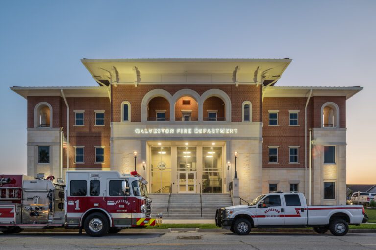 Galveston Fire Station No. 1 at Dusk
