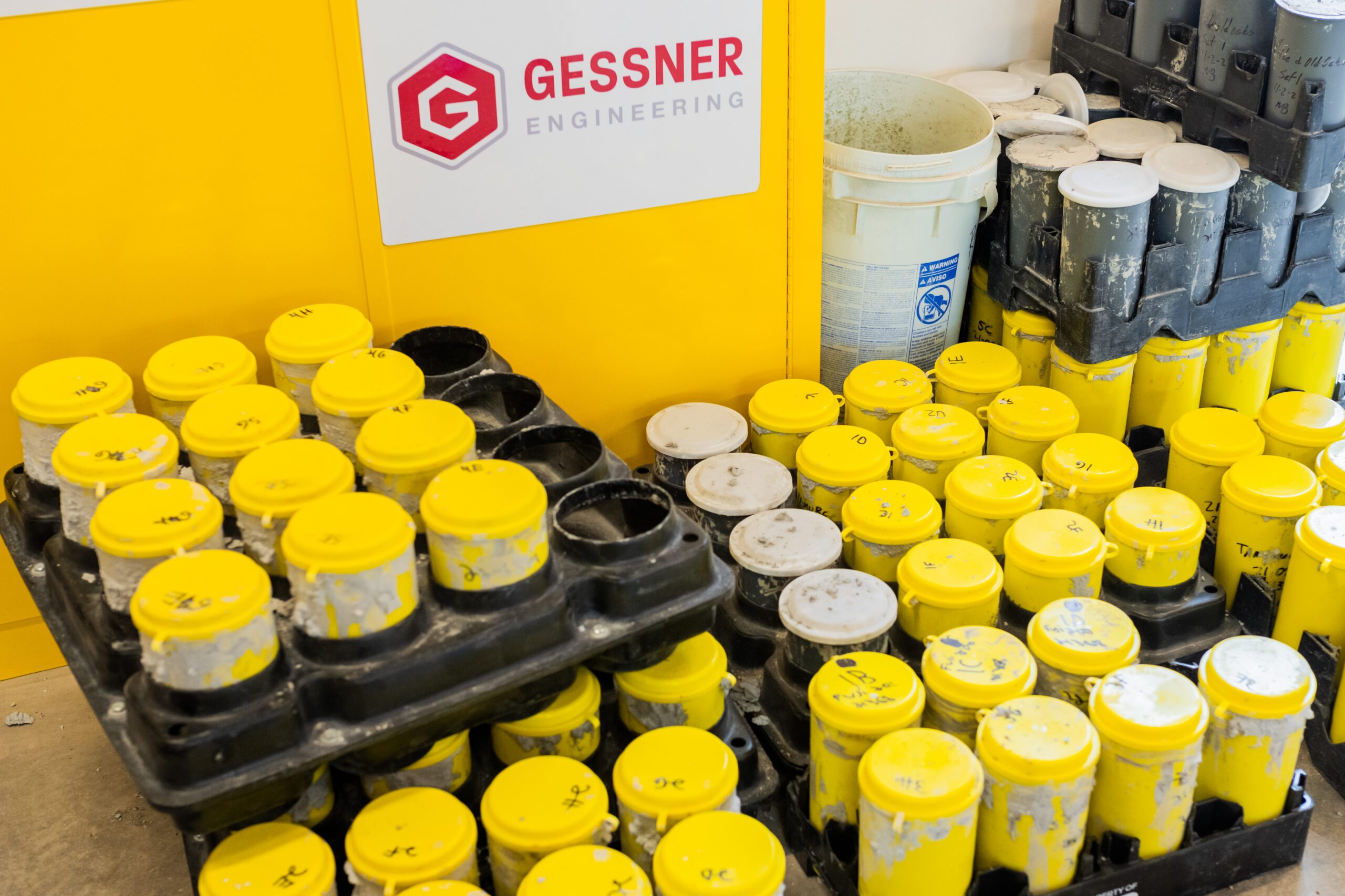 Concrete Cylinders in lab