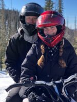 Cayden Smith Cayden best life with wife on a snow mobile